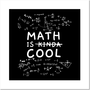 Math Is Kinda Cool White Version Posters and Art